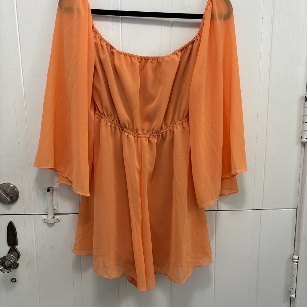 Shein Elegant Orange Women's Romper